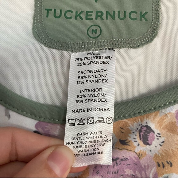 Tuckernuck Meadow Green Floral Chintz Sports Bra - Picture 5 of 8